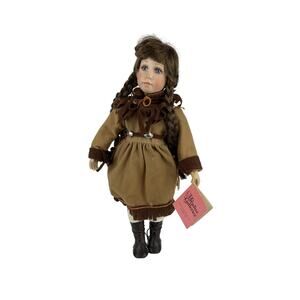 Paradise Galleries Western Girl Doll Braided Hair 16" Doll Blue Eyes Hang Tag